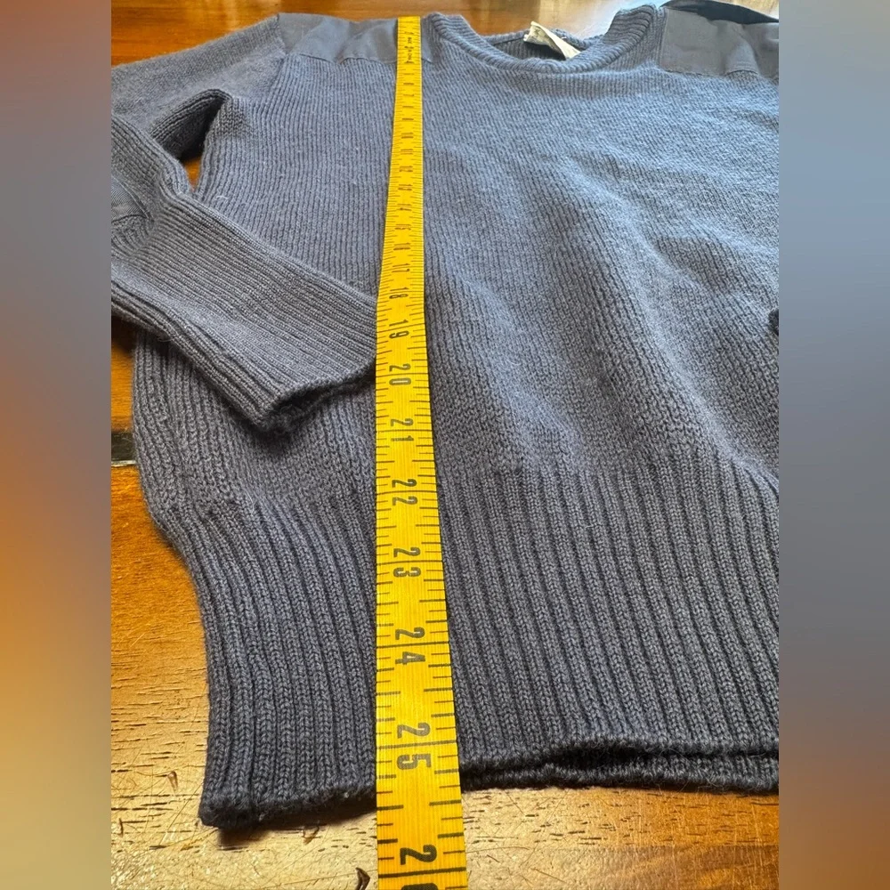 British Royal Air Force Cadet Blue Wool Utility Military Sweater Medium Unisex